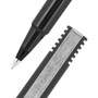 uniball Rollerball Pen, Stick, Extra-Fine 0.5 mm, Black Ink, Black Barrel, Dozen