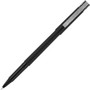 uniball Rollerball Pen, Stick, Extra-Fine 0.5 mm, Black Ink, Black Barrel, Dozen