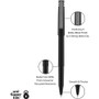 uniball Roller Ball Pen, Stick, Extra-Fine 0.5 mm, Black Ink, Black Matte Barrel, Dozen (UBC60151) View Product Image