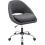 NuSparc Resimercial Lounge/Task Chair - Neutral Gray Seat Color - Fabric Seat Material - Low Back - 5-star Base - Gray