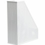 U Brands Modern Perforated Metal Magazine Holder - White - Metal