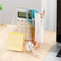 Business Source 4-Compartment Desktop Organizer - 4 Compartment(s) - 5.50" Height x 5.60" Width x 5.60" Depth - Desktop - Durable - Clear - Acrylic