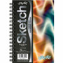 Pacon Fashion Sketch Book - 75 Pages - Spiral - 120 g/m² Grammage - 9" x 6" Sheet Size - Neon Neon Abstract Cover
