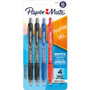 Paper Mate Profile Gel Pen - 0.7 mm Medium Pen Point - Retractable - Black, Blue, Red, Assorted Ink - Gel-based - Assorted Barrel