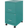 NuSparc Mobile File Cabinet - 14.2" Width x 18" Depth x 26.5" Height for File - Letter - Mobility, Locking Drawer, Glide Suspension, 3/4 Drawer Extension, Cam Lock, Nonporous Surface - Teal - Painted Steel, Steel