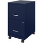 NuSparc Mobile File Cabinet - 14.2" Width x 18" Depth x 26.5" Height for File - Letter - Mobility, Locking Drawer, Glide Suspension, 3/4 Drawer Extension, Cam Lock, Nonporous Surface - Blue - Painted Steel, Steel
