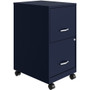 NuSparc Mobile File Cabinet - 14.2" Width x 18" Depth x 26.5" Height for File - Letter - Mobility, Locking Drawer, Glide Suspension, 3/4 Drawer Extension, Cam Lock, Nonporous Surface - Blue - Painted Steel, Steel