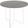 Lorell Hospitality/Conference Tabletop - x 1" Thickness x 36" Diameter - Band Edge - Weathered Charcoal Table Top - Sturdy - For Reception Area, Conference Table, Breakroom, Lobby, Meeting, Office
