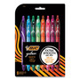 BIC Gel-ocity Quick Dry Gel Pen, Retractable, Medium 0.7 mm, Randomly Assorted Ink and Barrel Colors, 8/Pack