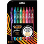 BIC Gel-ocity Gel Pen - 0.7 mm Medium Pen Point - Retractable - Assorted Ink - Gel-based - Assorted Barrel