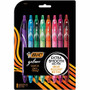 BIC Gel-ocity Gel Pen - 0.7 mm Medium Pen Point - Retractable - Assorted Ink - Gel-based - Assorted Barrel