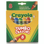 Crayola Jumbo Crayons, Assorted Colors, 8/Box
