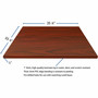 Lorell Hospitality/Conference Tabletop - 36" Width x 1" Thickness x 36" Length - Band Edge - Mahogany Table Top - Sturdy - For Reception Area, Conference Table, Breakroom, Lobby, Meeting, Office
