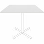 Lorell Hospitality/Conference Tabletop - 42" Width x 1" Thickness x 42" Length - Band Edge - White Table Top - For Reception Area, Conference Table, Breakroom, Lobby, Meeting, Office