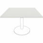 Lorell Hospitality/Conference Tabletop - 42" Width x 1" Thickness x 42" Length - Band Edge - White Table Top - For Reception Area, Conference Table, Breakroom, Lobby, Meeting, Office