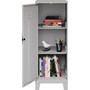 NuSparc Personal Locker - 3 Shelve(s) - for Office, Home, Sport Equipments, Toy, Game, Classroom, Playroom, Basement, Garage - Overall Size 42.5" Height x 14.2" Width x 18" Depth - Silver - Steel