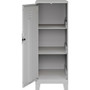 NuSparc Personal Locker - 3 Shelve(s) - for Office, Home, Sport Equipments, Toy, Game, Classroom, Playroom, Basement, Garage - Overall Size 42.5" Height x 14.2" Width x 18" Depth - Silver - Steel