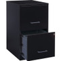 NuSparc File Cabinet - 14.2" Width x 18" Depth x 24.5" Height - 2 x Drawer(s) for File - Letter - Vertical - Locking Drawer, Glide Suspension, Nonporous Surface - (NPRVF218AABK)