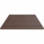 Lorell Hospitality/Conference Tabletop - 36" Width x 1" Thickness x 36" Length - Band Edge - Finish: Espresso - White Table Top - Sturdy
