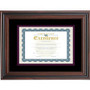 Advantus Double Matted Certificate Frame - 11" x 14" Frame Size - Vertical, Horizontal - Double Mat, Dust Resistant, Debris Resistant - Rosewood
