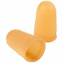 ACCO Rubber Finger Tips - #11 with 0.56" Diameter - Small Size - Rubber - Amber