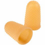 ACCO Rubber Finger Tips - #11 with 0.56" Diameter - Small Size - Rubber - Amber