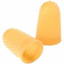 ACCO Rubber Finger Tips - #11.5 with 0.63" Diameter - Medium Size - Rubber - Amber