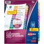 Avery Ready Index Custom TOC Binder Dividers - 36 x Divider(s) - 1-12 - 12 Tab(s)/Set - 8.5" Divider Width x 11" Divider Length - 3 Hole Punched