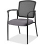 Lorell Mesh Back Stackable Guest Chair - Canyon Carbon Seat Color - Vinyl Seat Material - Black Back Color - Mesh Back Material - Black Frame Color