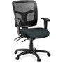 Lorell ErgoMesh Series Managerial Mesh Mid-Back Chair - Dillon Black Seat Color - Vinyl Seat Material - Black Back Color - Mesh Back Material - Mid Back