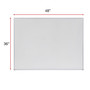 Universal Melamine Dry Erase Board with Aluminum Frame, 48" x 36", White Surface, Anodized Aluminum Frame