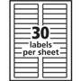 Avery TrueBlock File Folder Labels - 2/3" Width x 3 7/16" Length - Permanent Adhesive - Rectangle - Laser, Inkjet - White