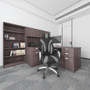 Boss Hinged Arm Executive Chair - Black, Gray Seat Color - Vinyl Seat Material - Black, Gray Back Color - BOPB8871BKGY