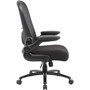 Boss Heavy Duty Flip Arm Mesh Chair - Black Seat Color - Fabric, High Density Foam (HDF) Seat Material - Black Back Color - Mesh Back Material - BOPB601BK