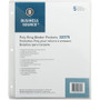Business Source Poly Binder Pockets - 40 x Sheet Capacity - For Letter 8 1/2" x 11" Sheet - 3 x Holes - Rectangular - Clear