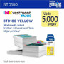 Brother Genuine BTD180Y High Yield Yellow Ink Bottle - BRTBTD180YS