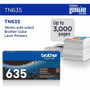 Brother TN635BK Original Standard Yield Laser Toner Cartridge - BRTTN635BK