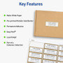 Avery Matte White Labels With Gold Borders - AVE06507