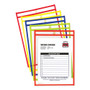 C-Line Stitched Shop Ticket Holders, Neon, Assorted 5 Colors, 75", 9 x 12, 10/Pack (CLI43920) View Product Image