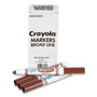 Crayola Broad Line Washable Markers, Broad Bullet Tip, Brown, 12/Box