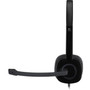 Logitech H151 Binaural Over The Head Headset, Black