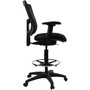Lorell Mesh Back Drafting Stool - Black Seat Color - Black Back Color - 5-star Base - Black