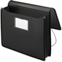 Smead Poly Premium Wallets, 5.25" Expansion, 1 Section, Elastic Cord Closure, Letter Size, Black (SMD71500) View Product Image