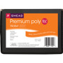 Smead Poly Premium Wallets, 5.25" Expansion, 1 Section, Elastic Cord Closure, Letter Size, Black