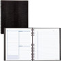 Blueline NotePro Undated Daily Planner - Daily - 7:00 AM to 8:30 PM - Half-hourly - 1 Day Double Page Layout - 11" x 8 1/2" Sheet Size