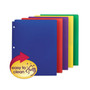 Smead Letter Pocket Folder - 8 1/2" x 11" - 50 Sheets Capacity - 2 Pocket(s) - Red, Purple, Yellow, Green, Dark Blue - 5/Pack