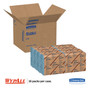 WypAll L10 Windshield Wipers, Banded, 2-Ply, 9.38 x 10.25, Light Blue, 140/Pack, 16 Packs/Carton