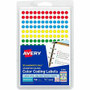 Avery Dot Stickers, 1/4" Diameter, Assorted, 760 Total (5795) - 1/4" Diameter - Removable Adhesive - Round - Matte - Green, Light Blue, Red, Yellow