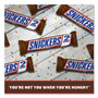 Snickers Sharing Size Chocolate Bars, Milk Chocolate, 3.29 oz, 24/Box