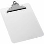 Business Source Spring Clip Plastic Clipboard - 8 1/2" x 11" Sheet Size - Spring Clip - Plastic - Clear - (BSN01860)